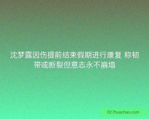沈梦露因伤提前结束假期进行康复 称韧带或断裂但意志永不崩塌 沈梦露因伤提前结束假期进行康复 称韧带或断裂但意志永不崩塌